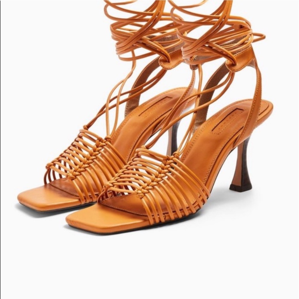 Topshop Orange Strappy Women's Sandals